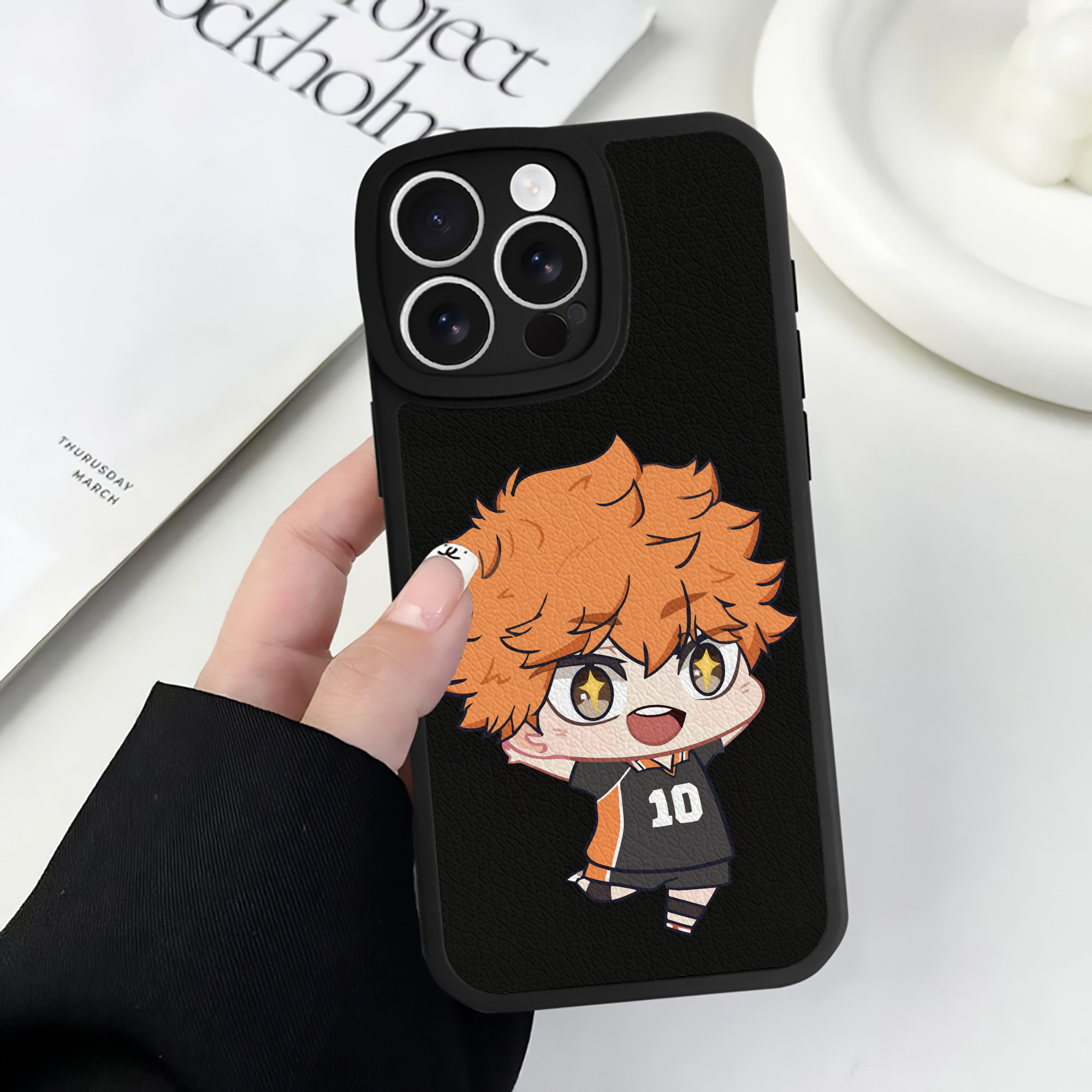 （画像用） ハイキュー!! Haikyu!! 【iPhone 16シリーズ対応】シリコンスマホケース（レザー調） 材質：シリコン
